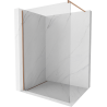 Mexen Kioto paroi de douche Walk-in 65 x 200 cm, transparent 8 mm, cuivre brossé - 800-065-101-65-00
