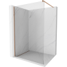 Mexen Kioto paroi de douche Walk-in 70 x 200 cm, transparent 8 mm, laiton brossé - 800-070-101-65-00