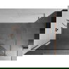 Mexen Kioto paroi de douche Walk-in 70 x 200 cm, transparent 8 mm, laiton brossé - 800-070-101-65-00