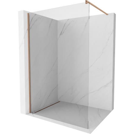 Mexen Kioto paroi de douche Walk-in 85 x 200 cm, transparent 8 mm, cuivre brossé - 800-085-101-65-00