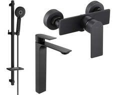 Ensemble de douche Mexen Alexa DQ40, noir - 71214DQ40-70