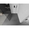 Mexen Kioto paroi de douche Walk-in 60 x 200 cm, transparent 8 mm, gris canon brossé - 800-060-101-66-00