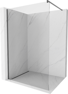 Mexen Kioto paroi de douche Walk-in 80 x 200 cm, transparent 8 mm, gris gun brossé - 800-080-101-66-00