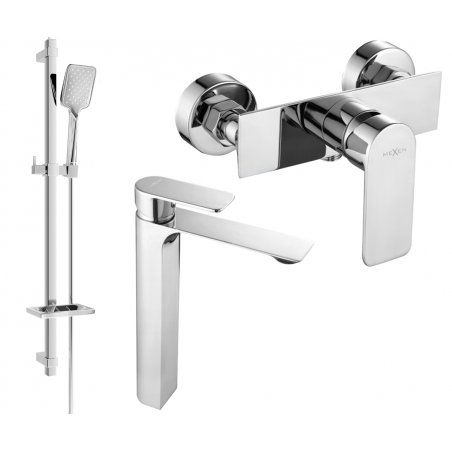 Mexen Alexa DQ62 ensemble de douche, chromé - 71214DQ62-00