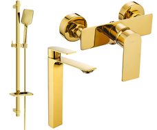 Mexen Alexa DQ62 ensemble de douche, doré - 71214DQ62-50