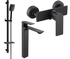 Mexen Alexa Ensemble de douche DQ62, noir - 71214DQ62-70