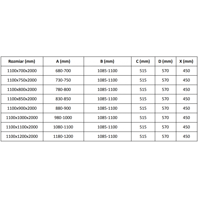 Mexen Velar L cabine de douche coulissante 110 x 75 cm, graphite, noire - 871-110-075-43-70