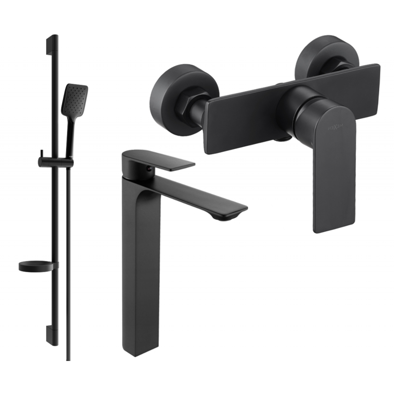 Mexen Alexa Ensemble de douche DS62, noir - 71214DS62-70