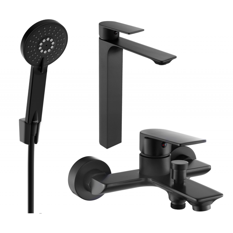 Mexen Alexa R40 ensemble de bain, noir - 71213R40-70