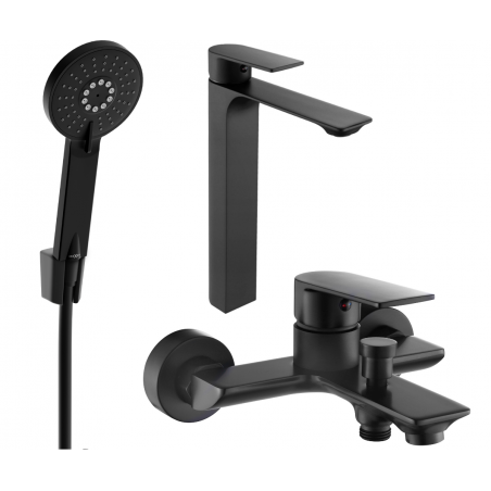 Mexen Alexa R40 ensemble de baignoire, noir - 71213R40-70