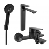 Mexen Alexa R40 ensemble de baignoire, noir - 71213R40-70