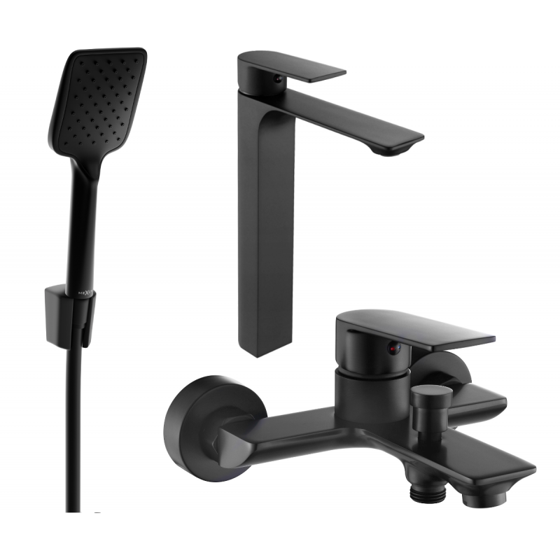 Mexen Alexa R62 ensemble de baignoire, noir - 71213R62-70