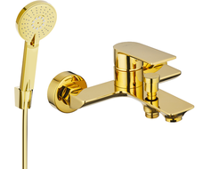 Baignoire Mexen Alexa R40 avec ensemble de douche, or - 7123R40-50