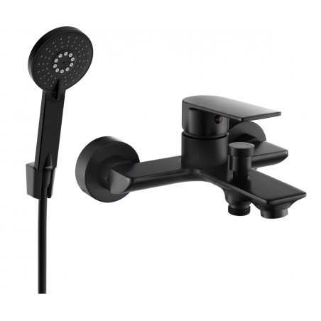 Mexen Alexa R40 mitigeur baignoire avec ensemble de douche, noir - 7123R40-70