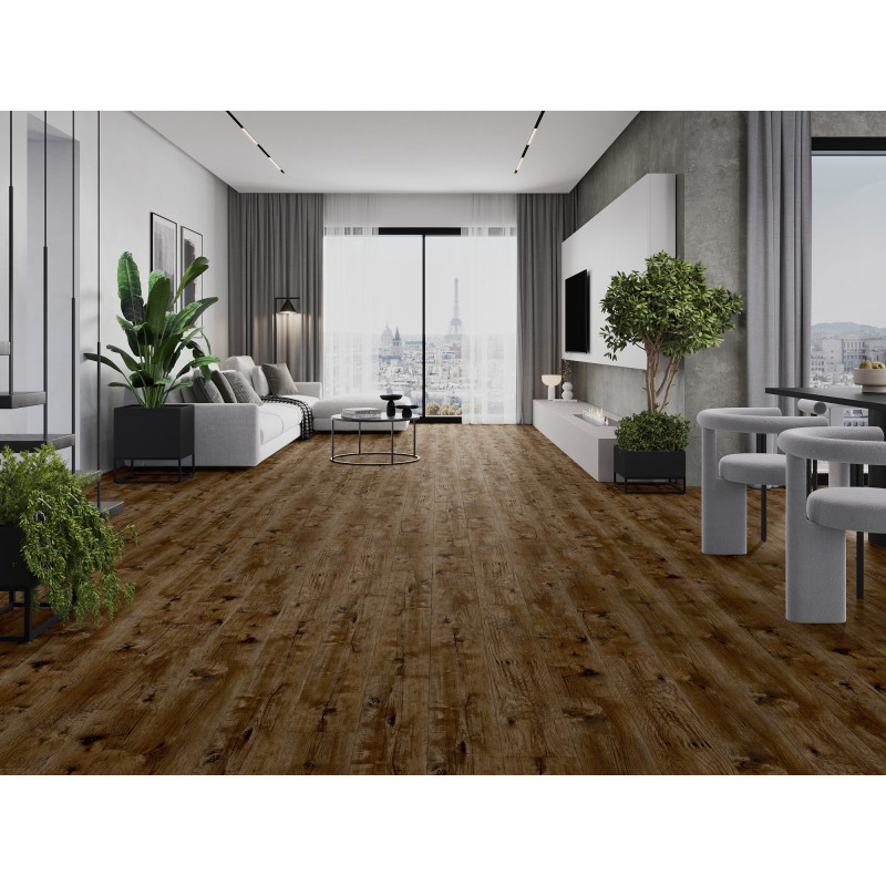 Mexen Mount Vernon Panneaux vinyles 1240 x 182 mm SPC 6,5 mm, sous-couche IXPE 1,5 mm, 4 chanfreins en V, Chêne