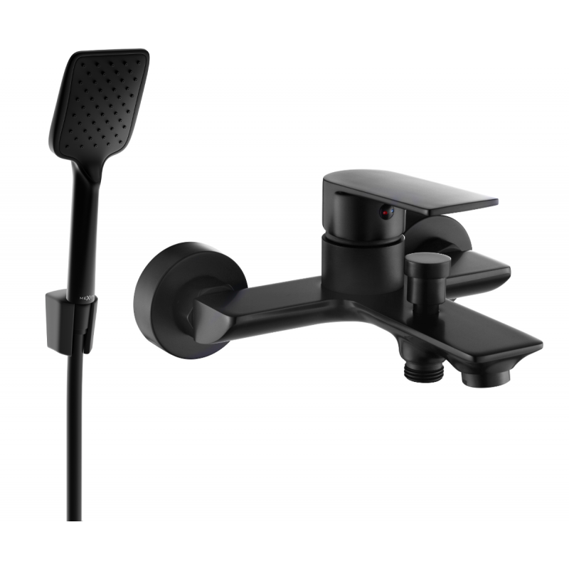 Mexen Alexa R62 robinet de bain avec ensemble de douche, noir - 7123R62-70