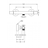 Mexen Tord ensemble de douche apparent avec pomme de douche et mitigeur thermostatique Slim, chromé - 77105200-00
