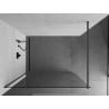 Mexen Kioto paroi de douche Walk-in 160 x 200 cm, transparent 8 mm, gris fusil brossé - 800-160-101-66-00