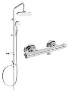 Mexen Slim Erik ensemble de douche en saillie avec pomme de douche et robinet de douche thermostatique, chrome - 77105205-00