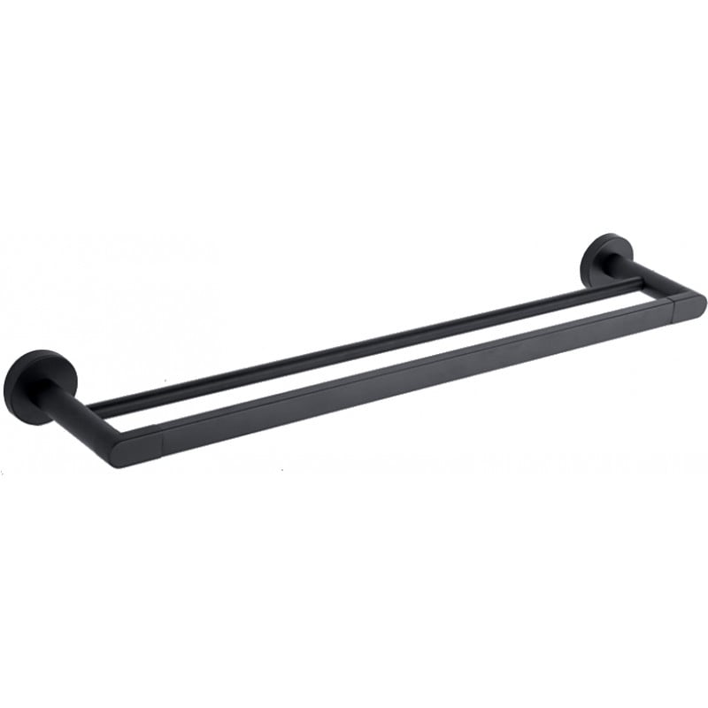 Double porte-serviettes Mexen Tiber, noir - 7050525-70