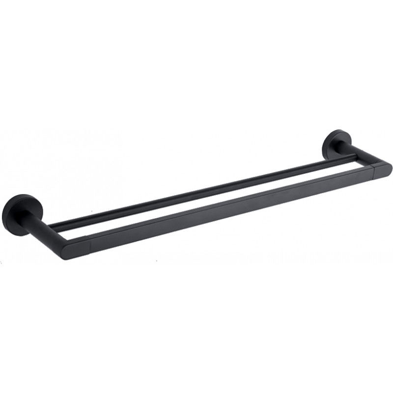 Mexen Tiber double porte-serviettes, Noir - 7050525-70