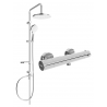 Mexen Erik ensemble de douche apparent avec pommeau de douche et robinet thermostatique Kai, chromé - 77100205-00