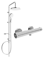 Mexen Kai Erik ensemble de douche à montage apparent avec pomme de douche et mitigeur thermostatique, chromé - 77100205-00