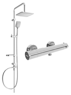 Mexen Sven ensemble de douche externe avec pommeau de douche et robinet thermostatique Kai, chrome - 77100262-00