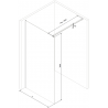Mexen Kioto paroi de douche Walk-in 125 x 200 cm, transparent 8 mm, doré brossé - 800-125-101-55-00