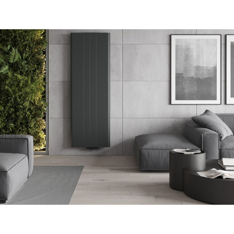 Mexen VR20SL Radiateur panneau Line 1800 x 400 mm, raccordement inférieur central, 872 W, anthracite - W6-180-040-66