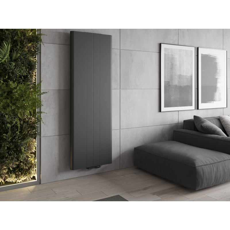 Mexen Line VR20SL radiateur à panneaux 1400 x 600 mm, connexion inférieure centrale, 1068 W, anthracite - W6VR20SL-140-060-66