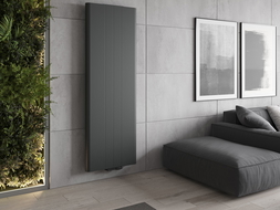 Radiateur en acier Mexen Line VR20SL 1800 x 600 mm, raccordement inférieur central, 1308 W, anthracite - W6VR20SL-180-060-66