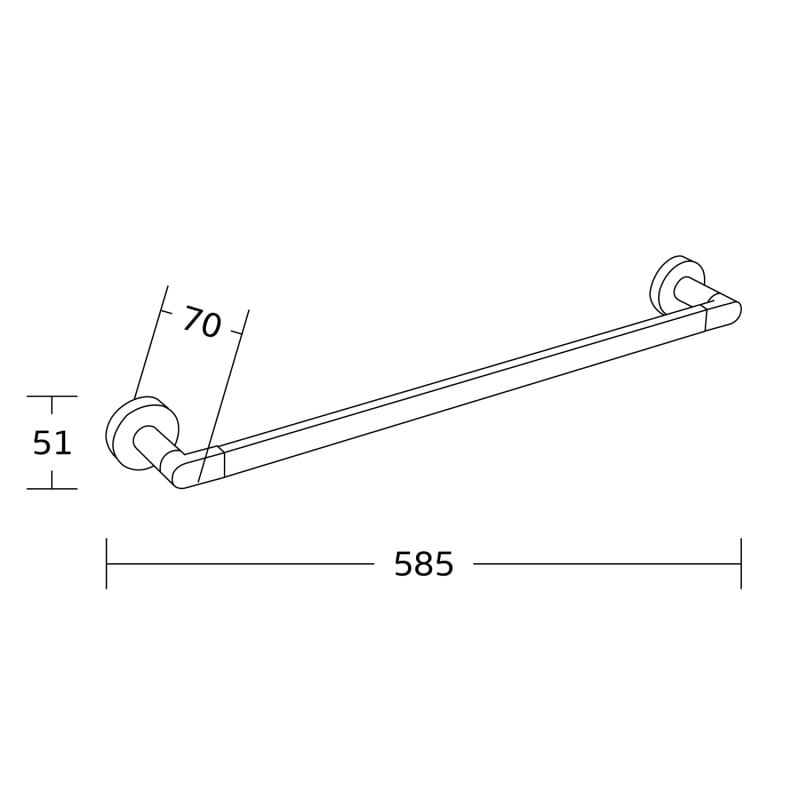 Mexen Tiber porte-serviettes, chrome - 7050524-00
