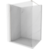 Mexen Kioto paroi de douche Walk-in 135 x 200 cm, transparent 8 mm, nickel brossé - 800-135-101-97-00