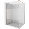 Mexen Kioto paroi de douche Walk-in 80 x 200 cm, transparent/givre 8 mm, cuivre brossé - 800-080-101-65-35