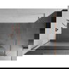 Mexen Kioto paroi de douche Walk-in 140 x 200 cm, transparent/fin 8 mm, laiton brossé - 800-140-101-65-35