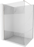 Mexen Kioto paroi de douche Walk-in 100 x 200 cm, transparent/frosté 8 mm, nickel brossé - 800-100-101-97-35