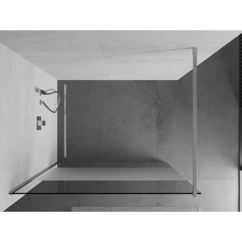 Mexen Kioto paroi de douche Walk-in 120 x 200 cm, transparent/givre 8 mm, nickel brossé - 800-120-101-97-35