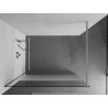 Mexen Kioto paroi de douche Walk-in 120 x 200 cm, transparent/givre 8 mm, nickel brossé - 800-120-101-97-35