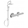 Mexen Tord ensemble de douche extérieur avec pomme de douche et robinet thermostatique Kai, chromé - 77100200-00
