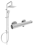 Mexen Kai Tord ensemble de douche en saillie avec pomme de douche et robinet de douche thermostatique, chrome - 77100200-00