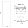 Mexen VR20S Flat radiateur à plaques 1600 x 300 mm, raccordement inférieur central, 596 W, noir - W6-160-030-70