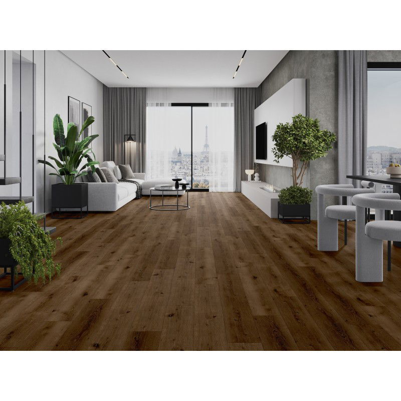 Mexen Strasburg panneaux vinyles 1240 x 182 mm SPC 6,5 mm, sous-couche IXPE 1,5 mm, 4 V-Joint, Chêne