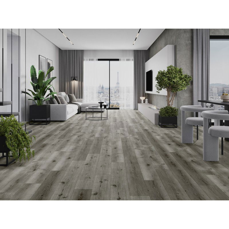 Mexen Lago Vista panneaux vinyles 1240 x 182 mm SPC 6,5 mm, sous-couche IXPE 1,5 mm, 4 V-Fuge, Chêne