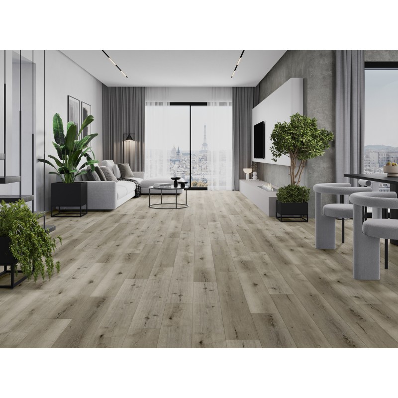 Mexen Bevil Oaks panneaux vinyles 1240 x 182 mm SPC 6,5 mm, sous-couche IXPE 1,5 mm, 4 V-Joint, Chêne