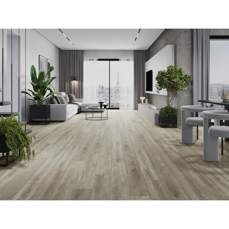 Mexen Sky Valley panneaux vinyles 1240 x 182 mm SPC 6,5 mm, sous-couche IXPE 1,5 mm, 4 V-Joint, Chêne