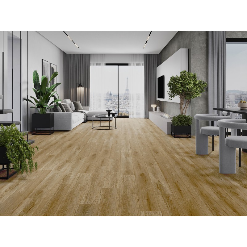 Mexen Manhattan panneaux vinyles 1240 x 182 mm SPC 6,5 mm, sous-couche IXPE 1,5 mm, 4 V-Joint, Chêne