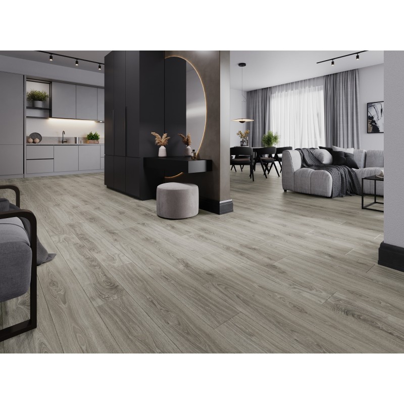 Mexen Silver Creek panneaux en vinyle 1240 x 182 mm SPC 6,5 mm, sous-couche IXPE 1,5 mm, 4 V-Fuga, Chêne