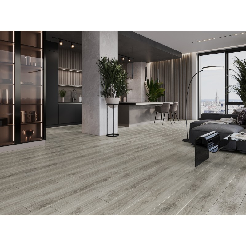 Mexen Silver Creek panneaux en vinyle 1240 x 182 mm SPC 6,5 mm, sous-couche IXPE 1,5 mm, 4 V-Fuga, Chêne
