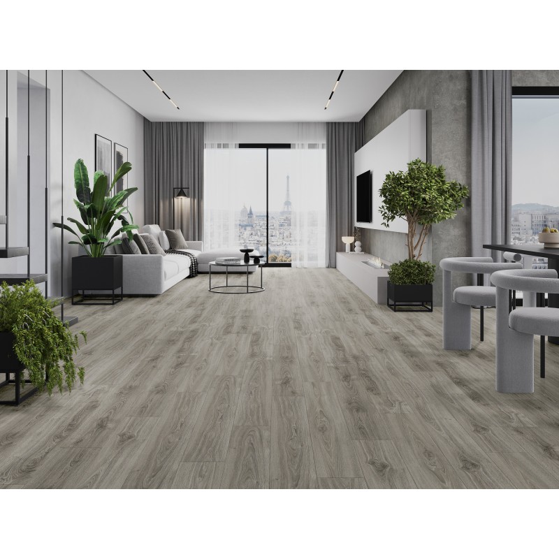 Mexen Silver Creek panneaux en vinyle 1240 x 182 mm SPC 6,5 mm, sous-couche IXPE 1,5 mm, 4 V-Fuga, Chêne